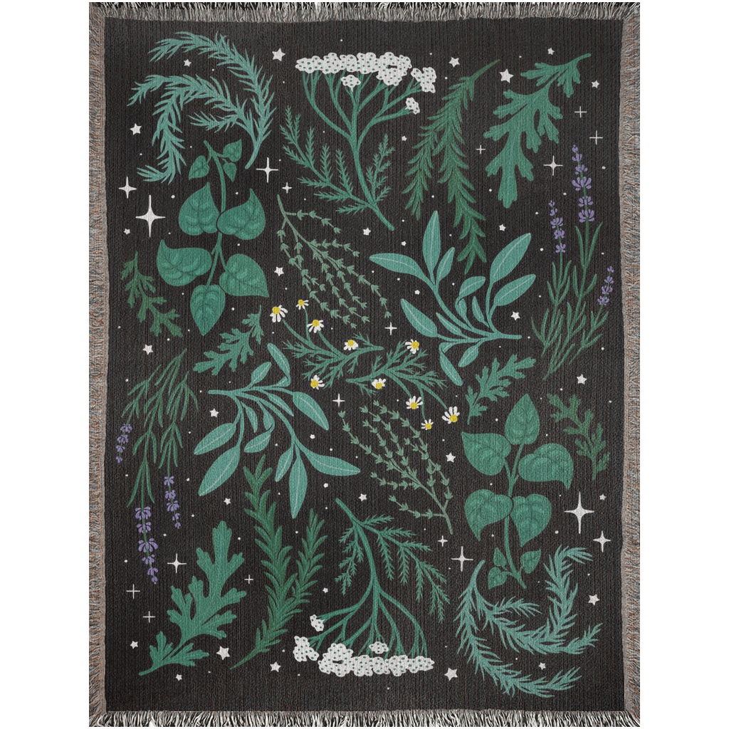 Herbaceous Woven Throw Blanket