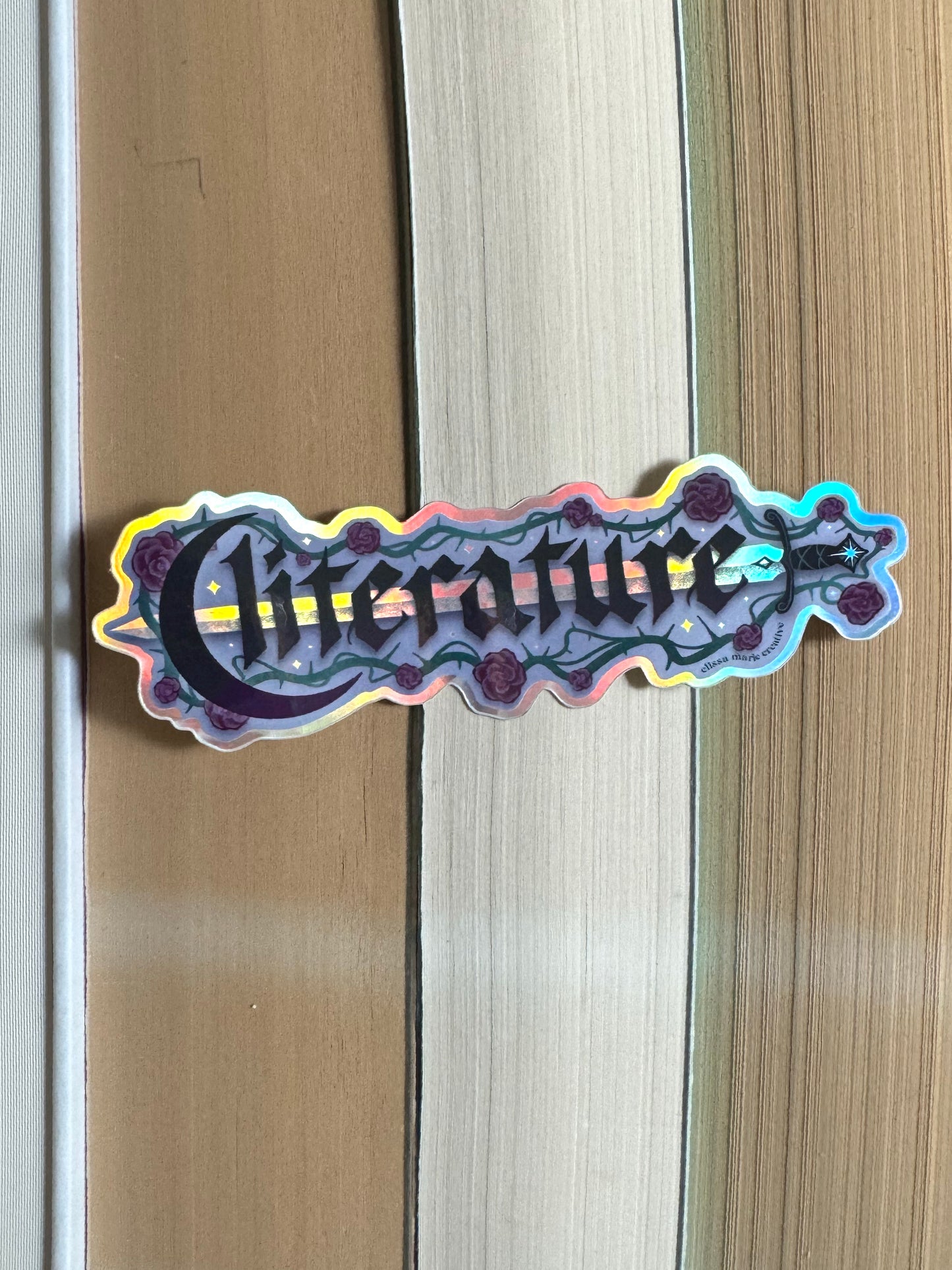 Cliterature Holo Sticker