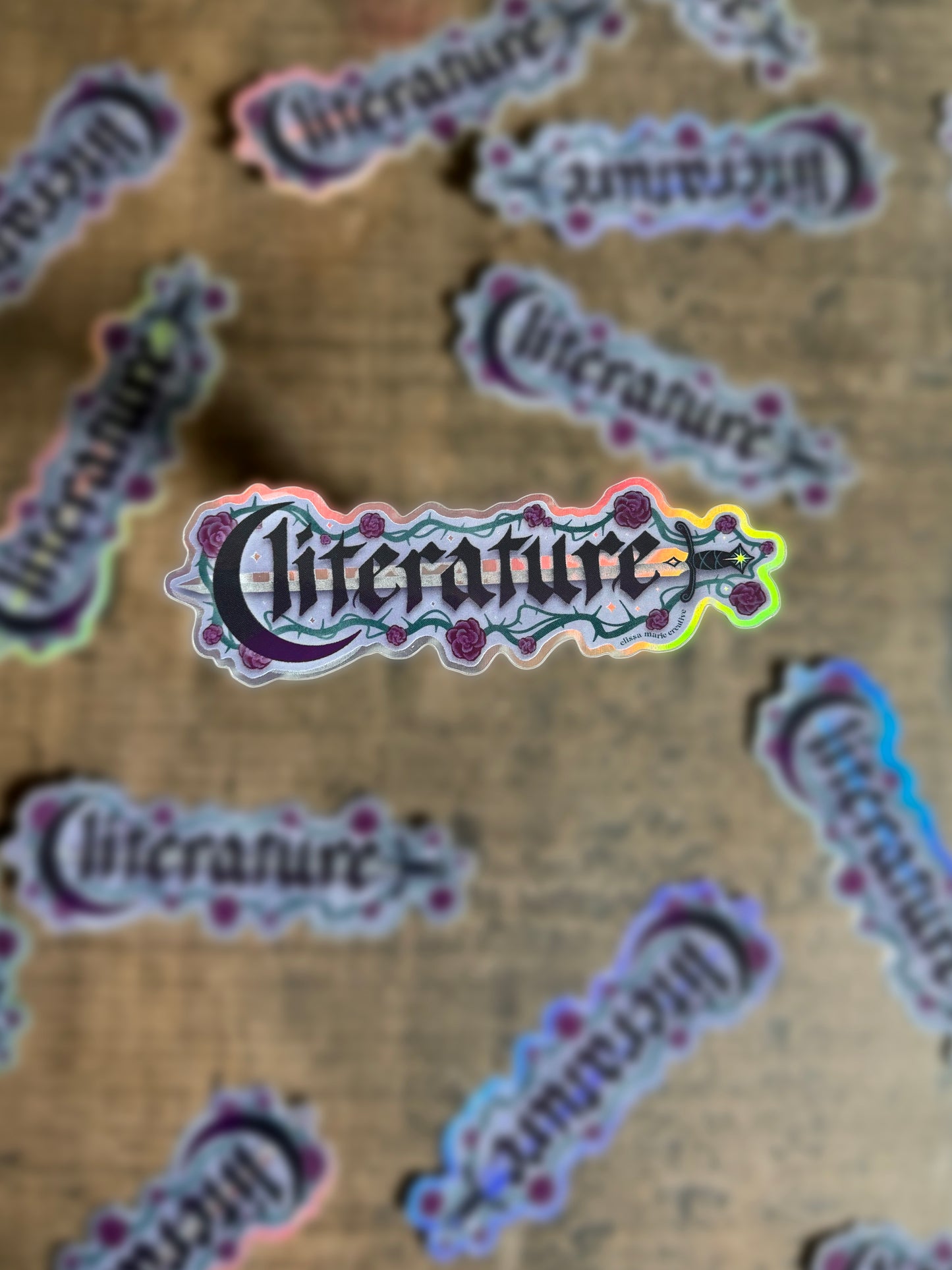 Cliterature Holo Sticker