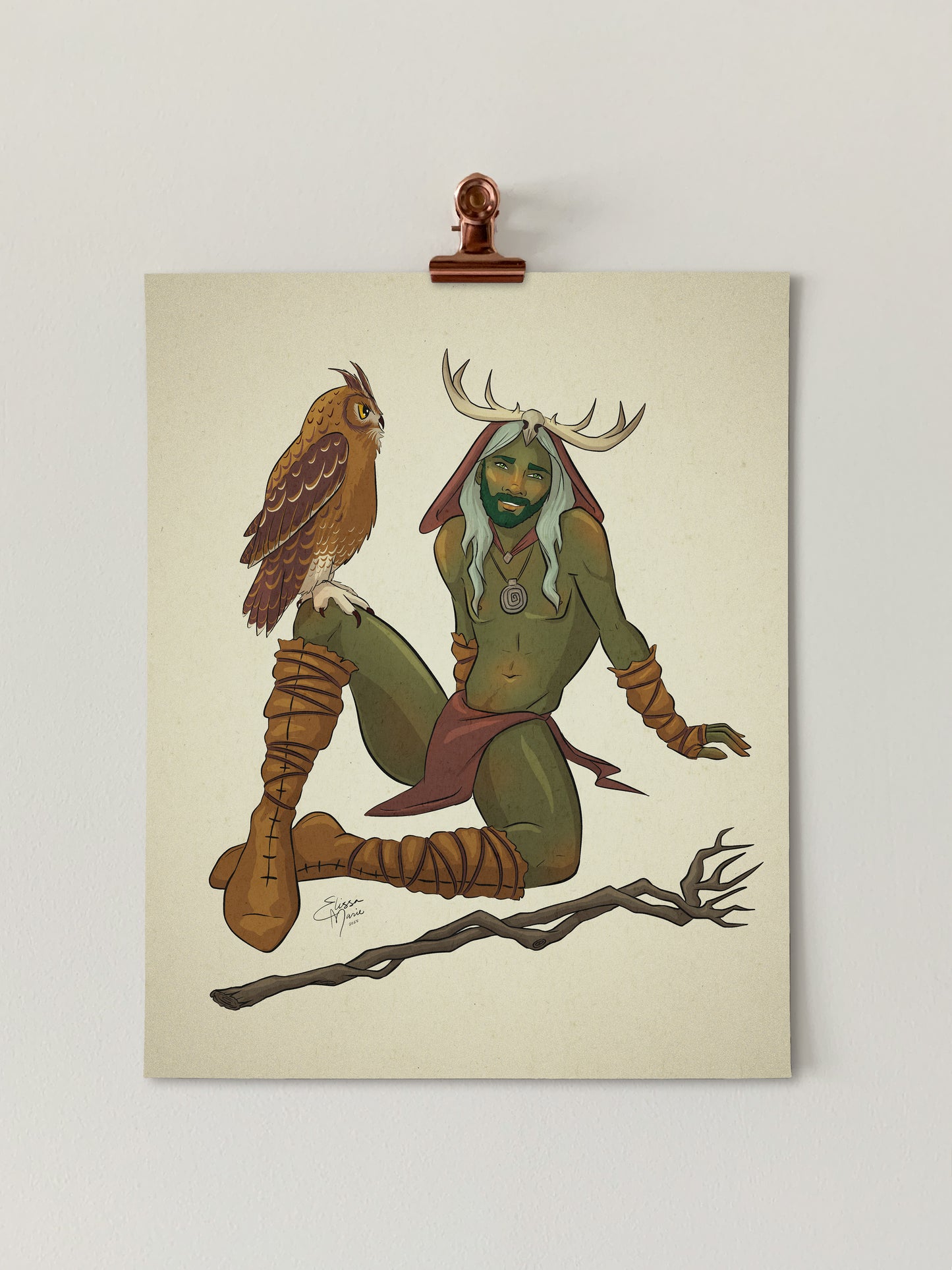 Druid Pin-Up Art Print