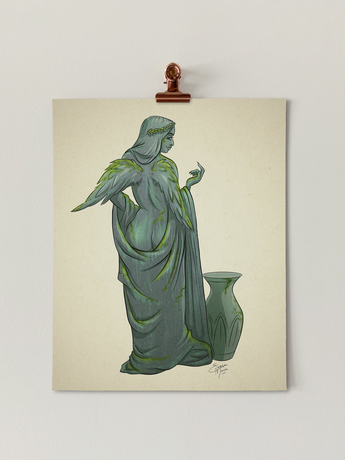 Living Statue Pin-Up Art Print