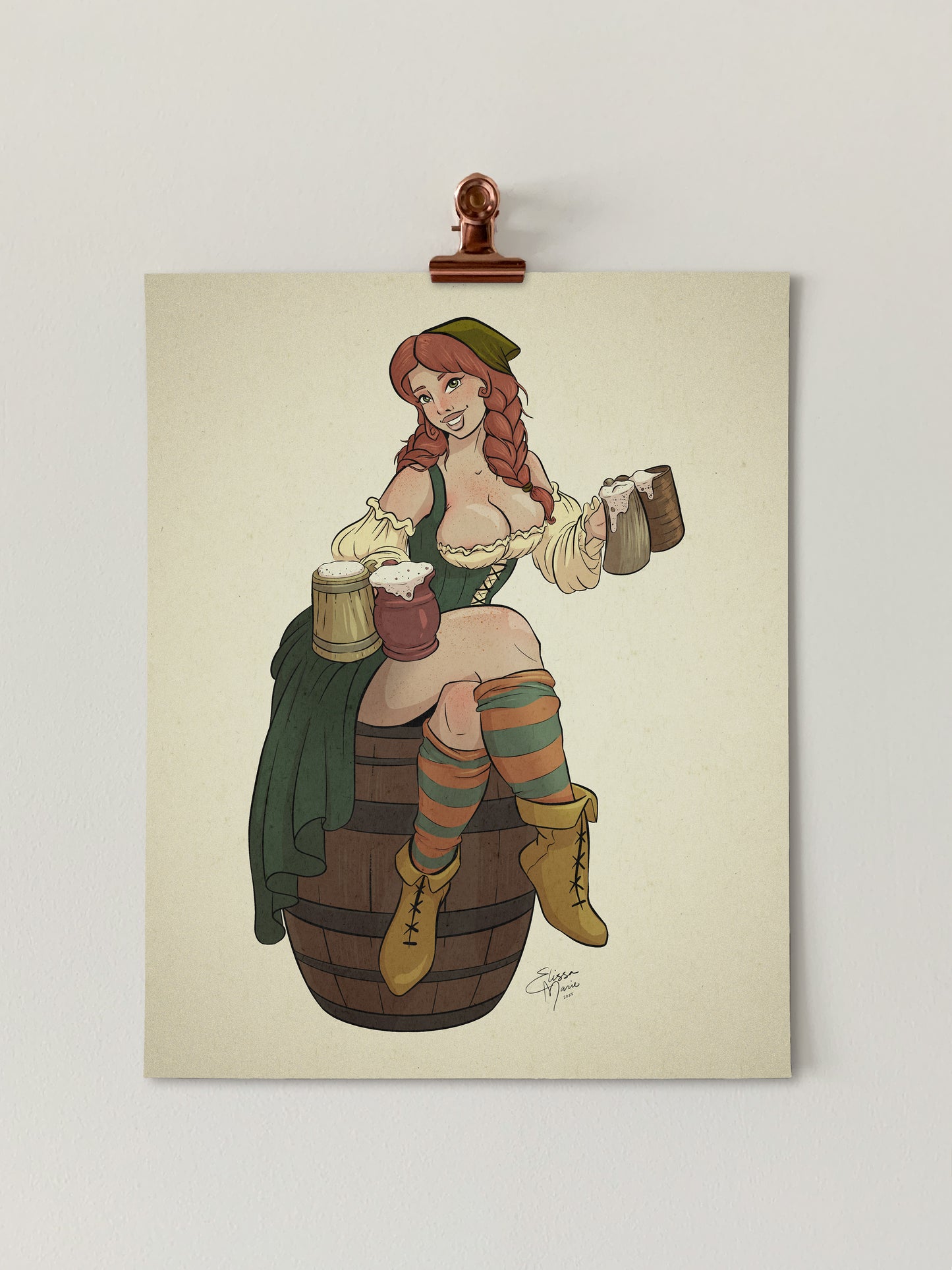 Tavern Wench Pin-Up Art Print