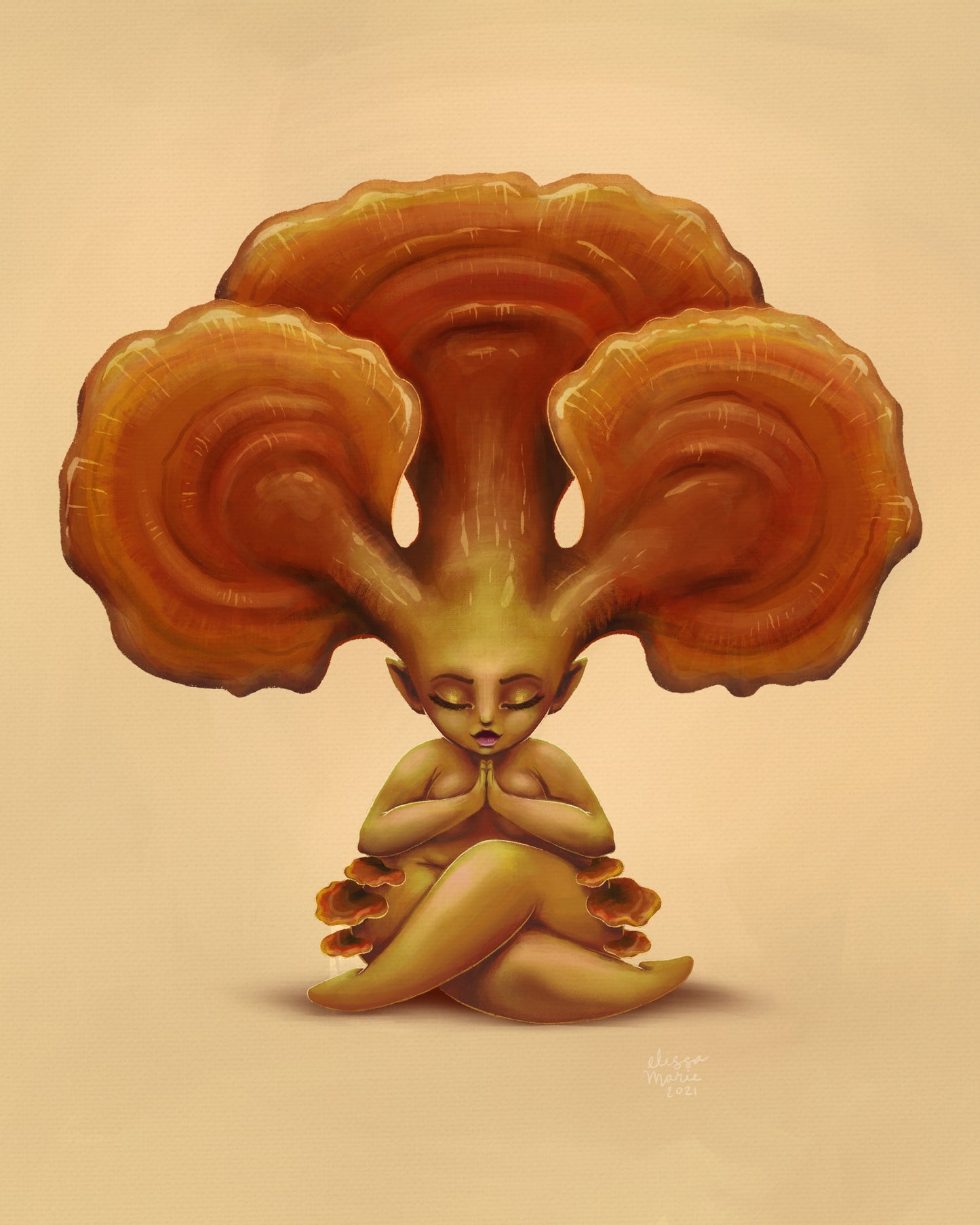 Reishi Shroom Babe Art Print