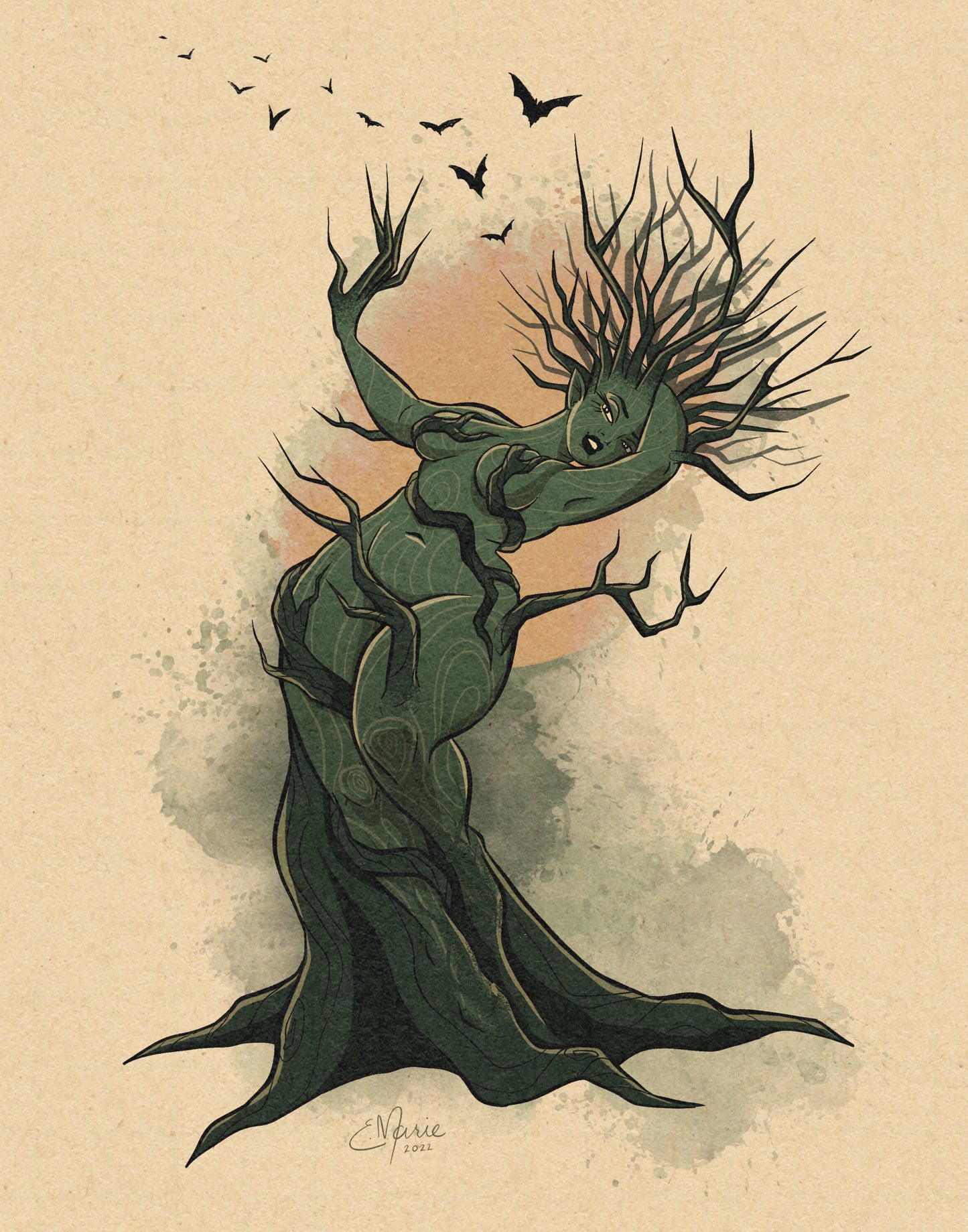 Dryad Pinup Art Print