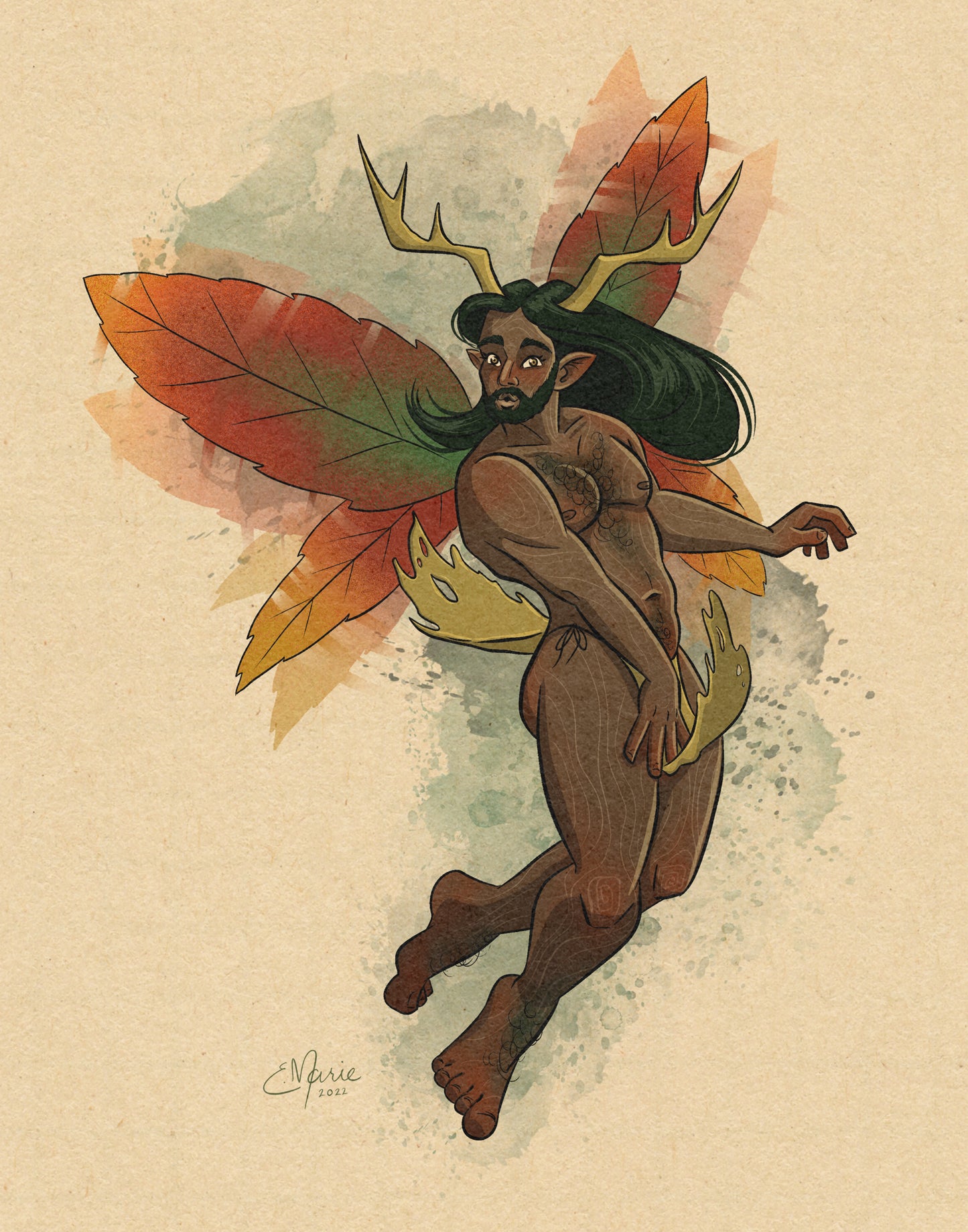 Woodland Fairy Pinup Art Print