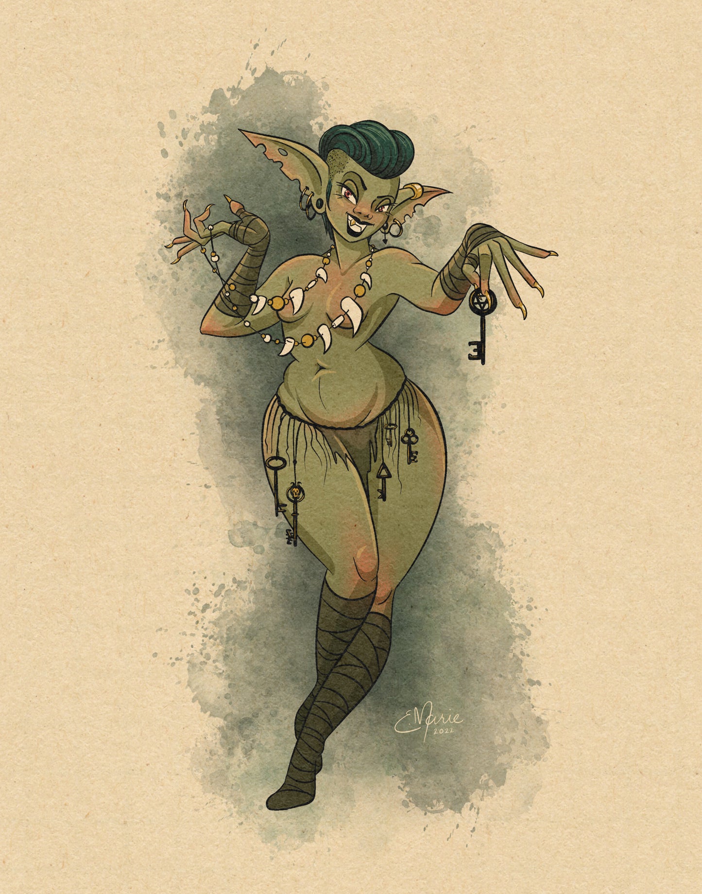 Goblin Pinup Art Print