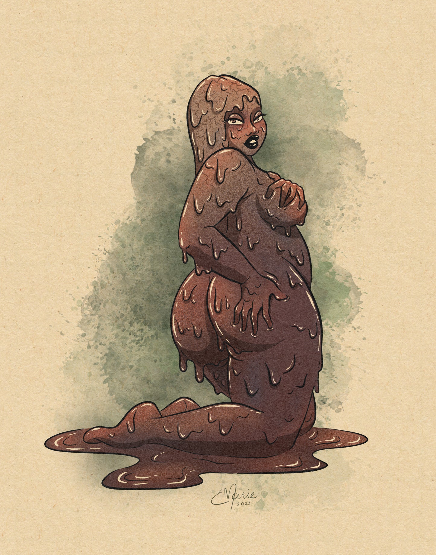Golem Pinup Art Print