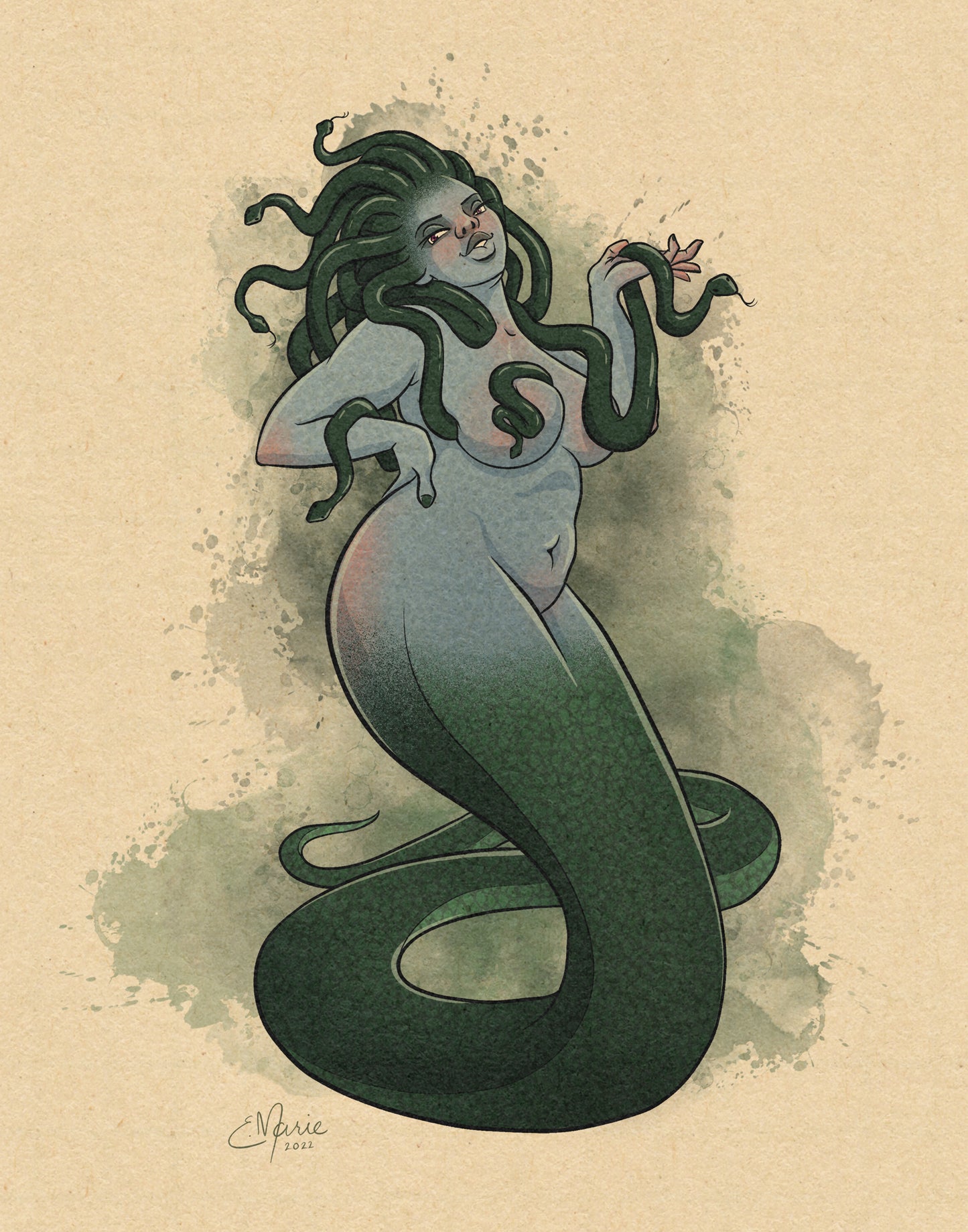 Gorgon Pinup Art Print