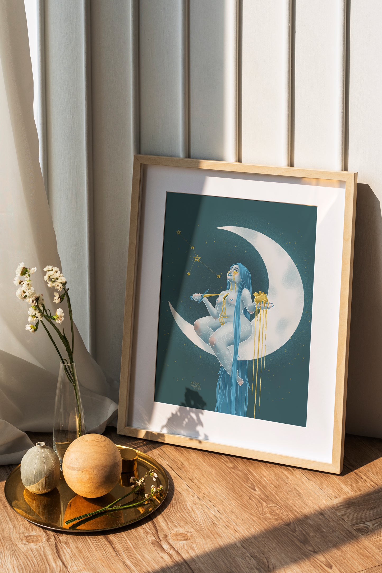 Cancer Babe Zodiac Art Print