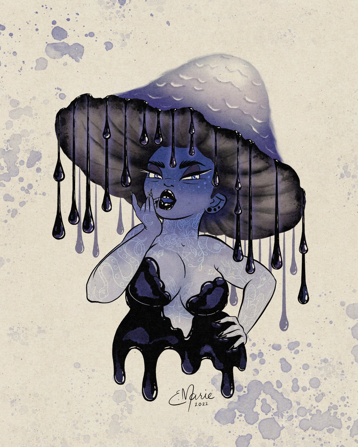 Inky Cap Shroomie Art Print