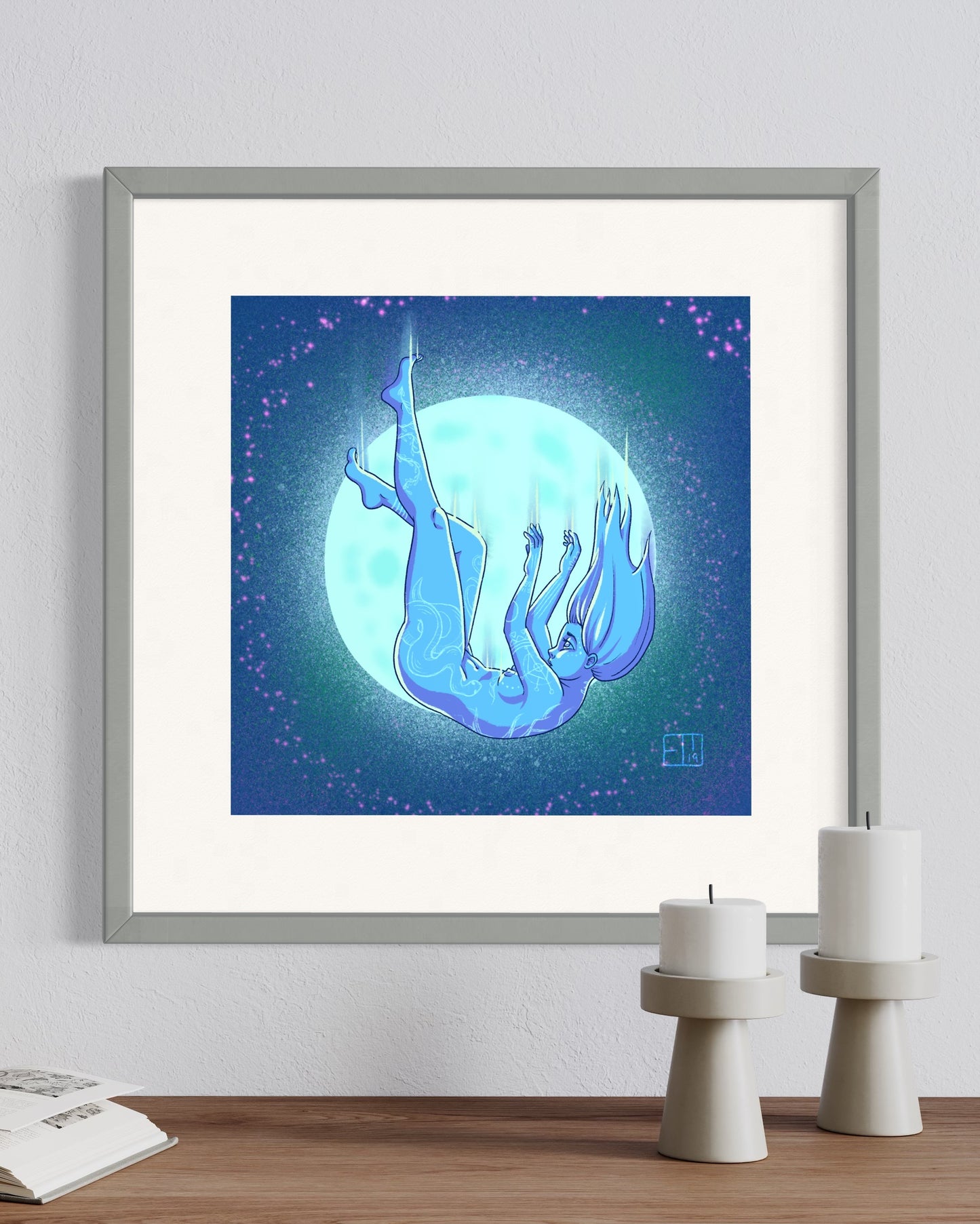 Moon Ladies: Mood Art Print