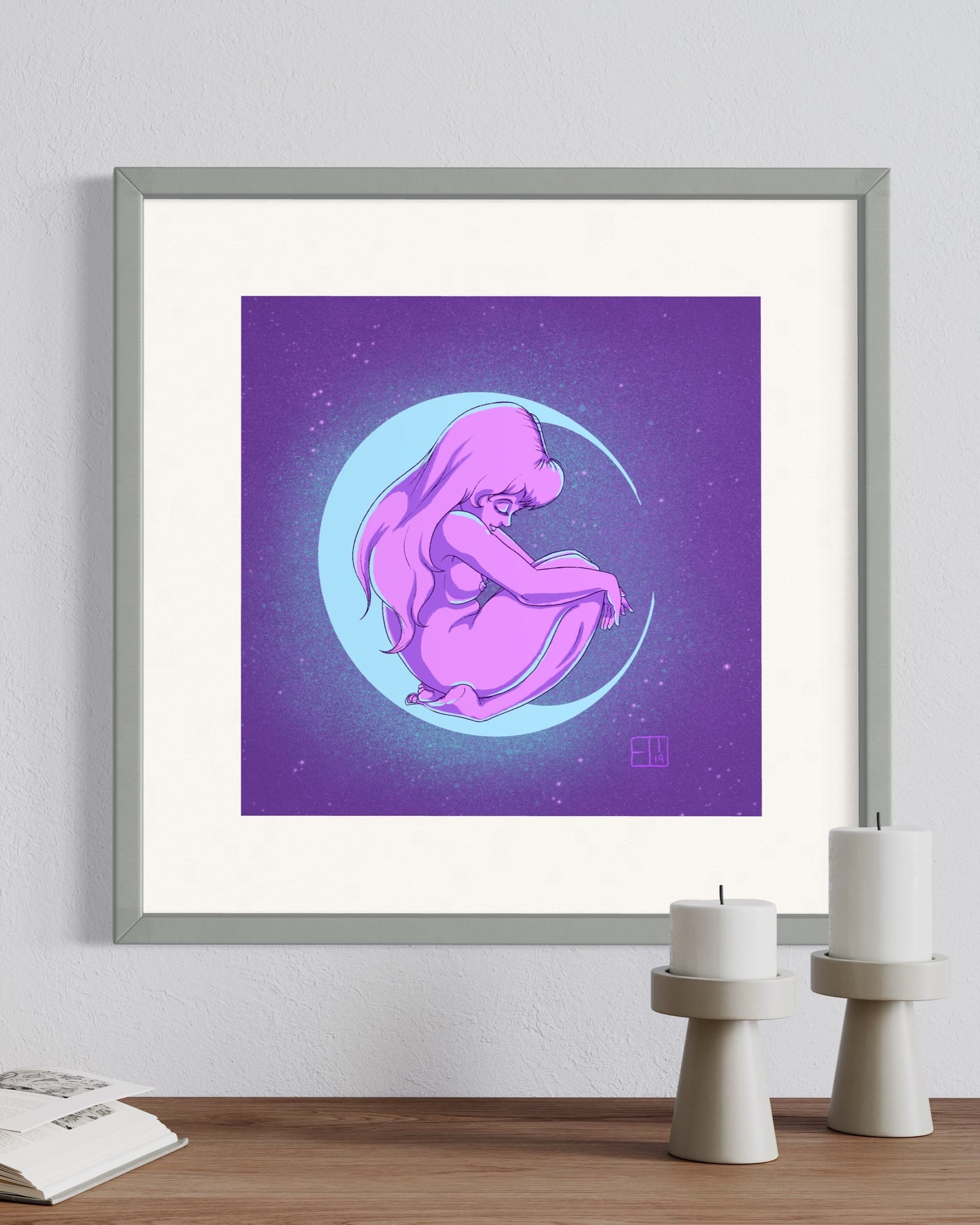 Moon Ladies: Moon Art Print