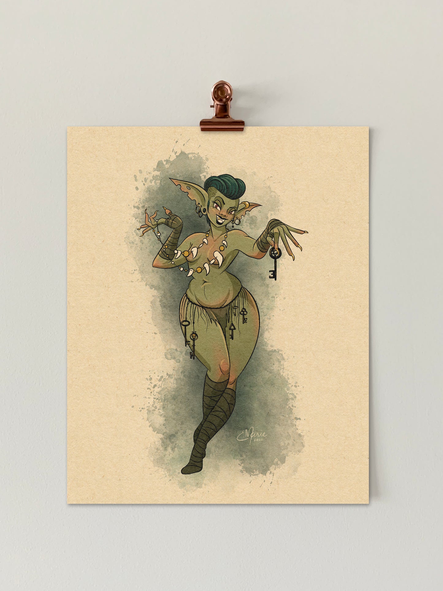 Goblin Pinup Art Print