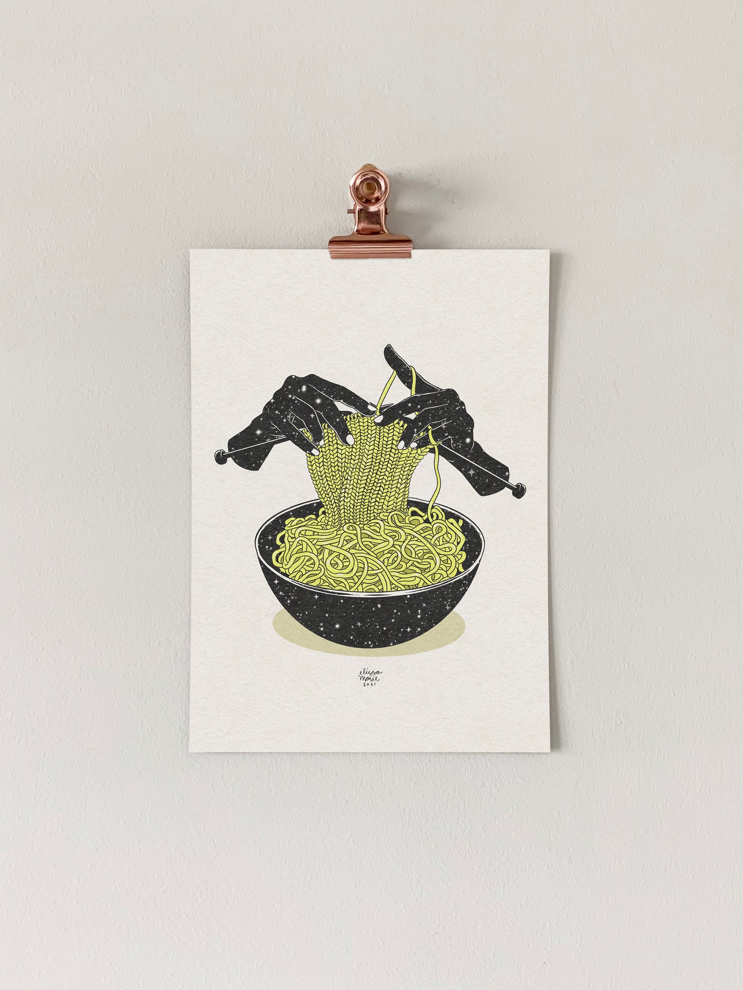 Knitting Noodles Art Print