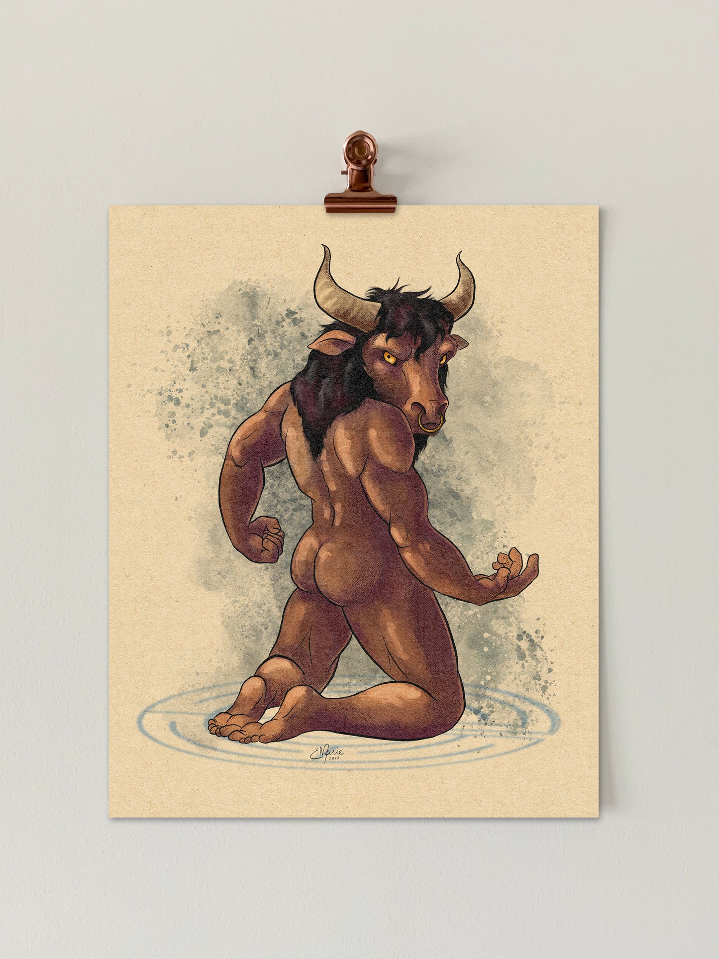Minotaur Pinup Art Print