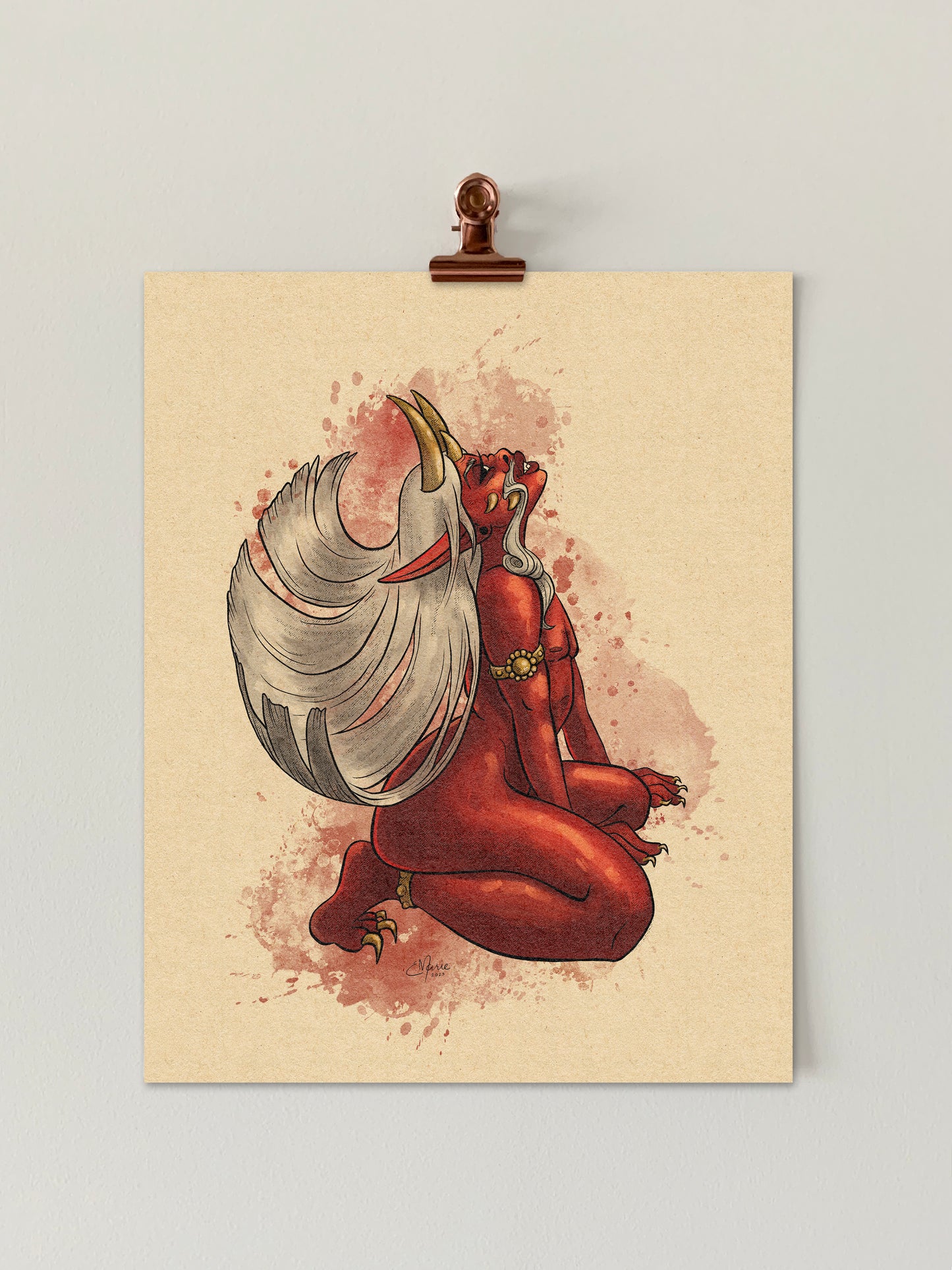 Oni Pinup Art Print