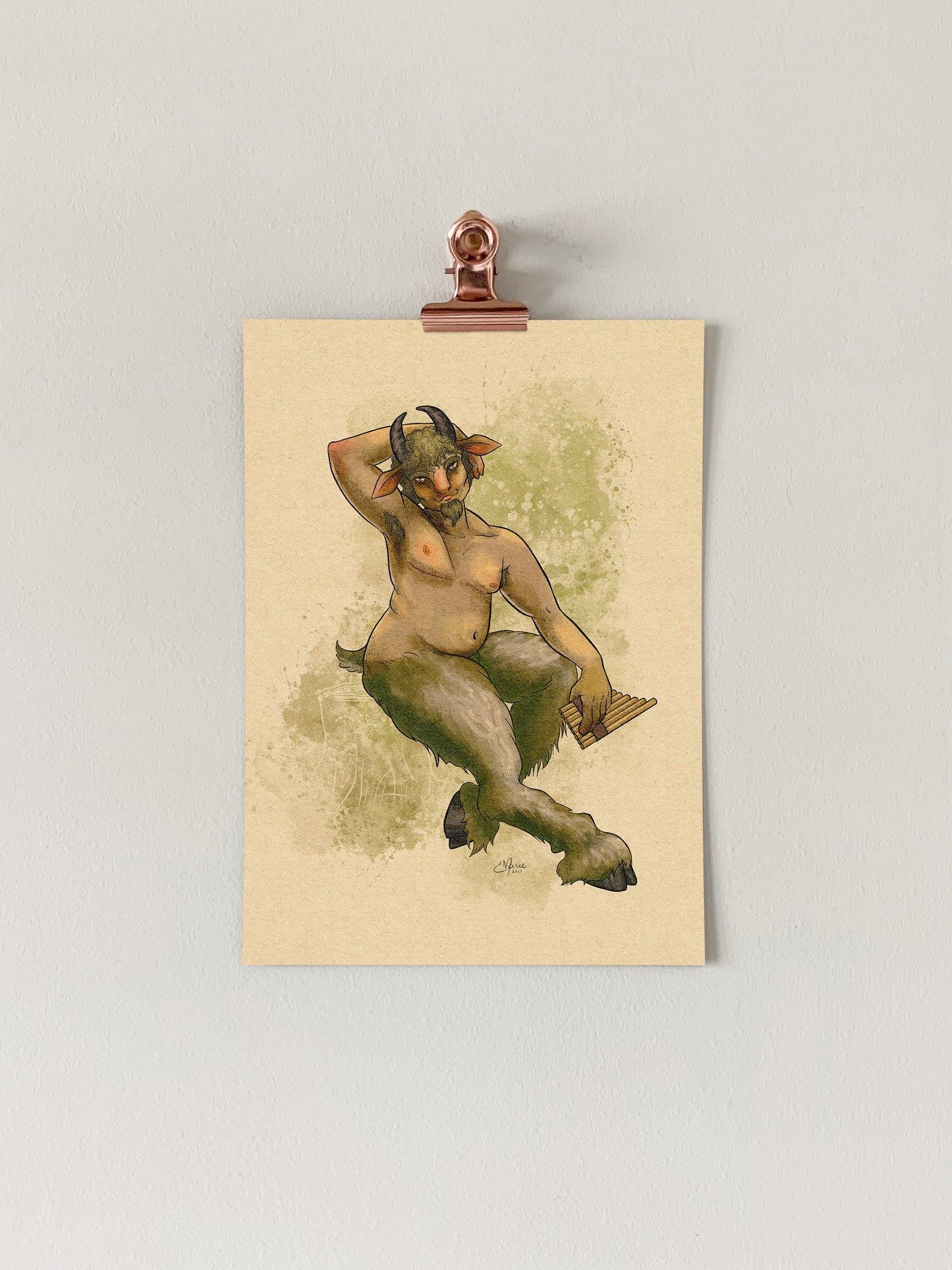 Satyr Pinup Art Print