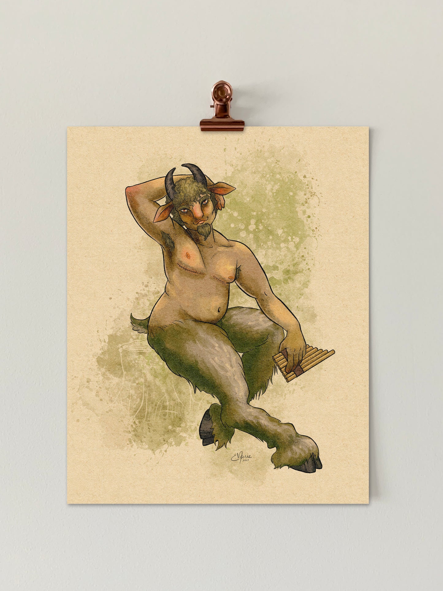 Satyr Pinup Art Print
