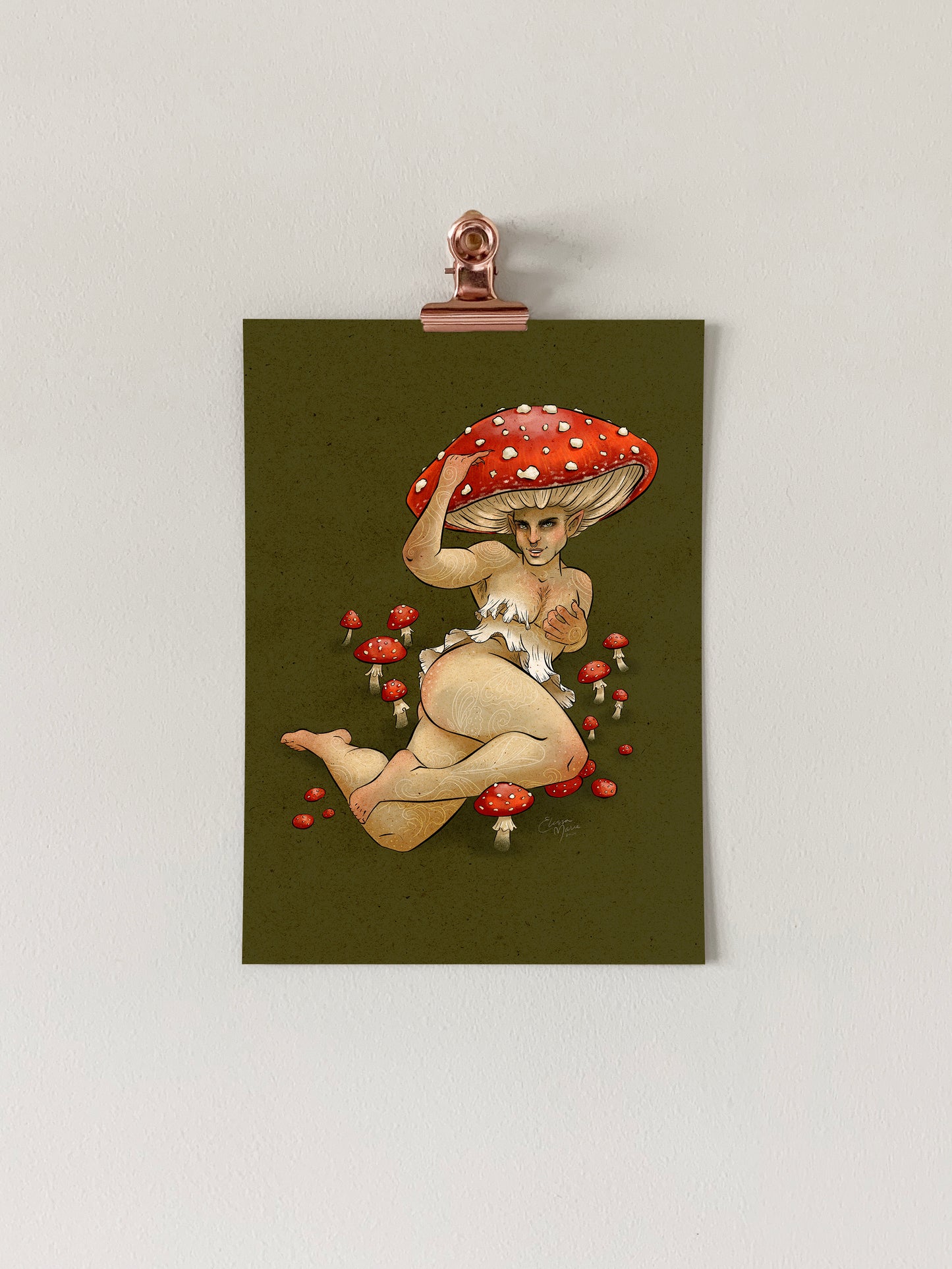 Fly Agaric Mushroom Pinup Art Print