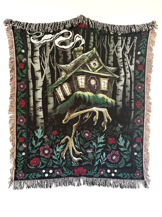 Baba Yaga Hut Woven Blanket