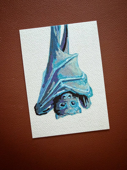 Blue Bat Limited Edition ACEO Mini Art Print