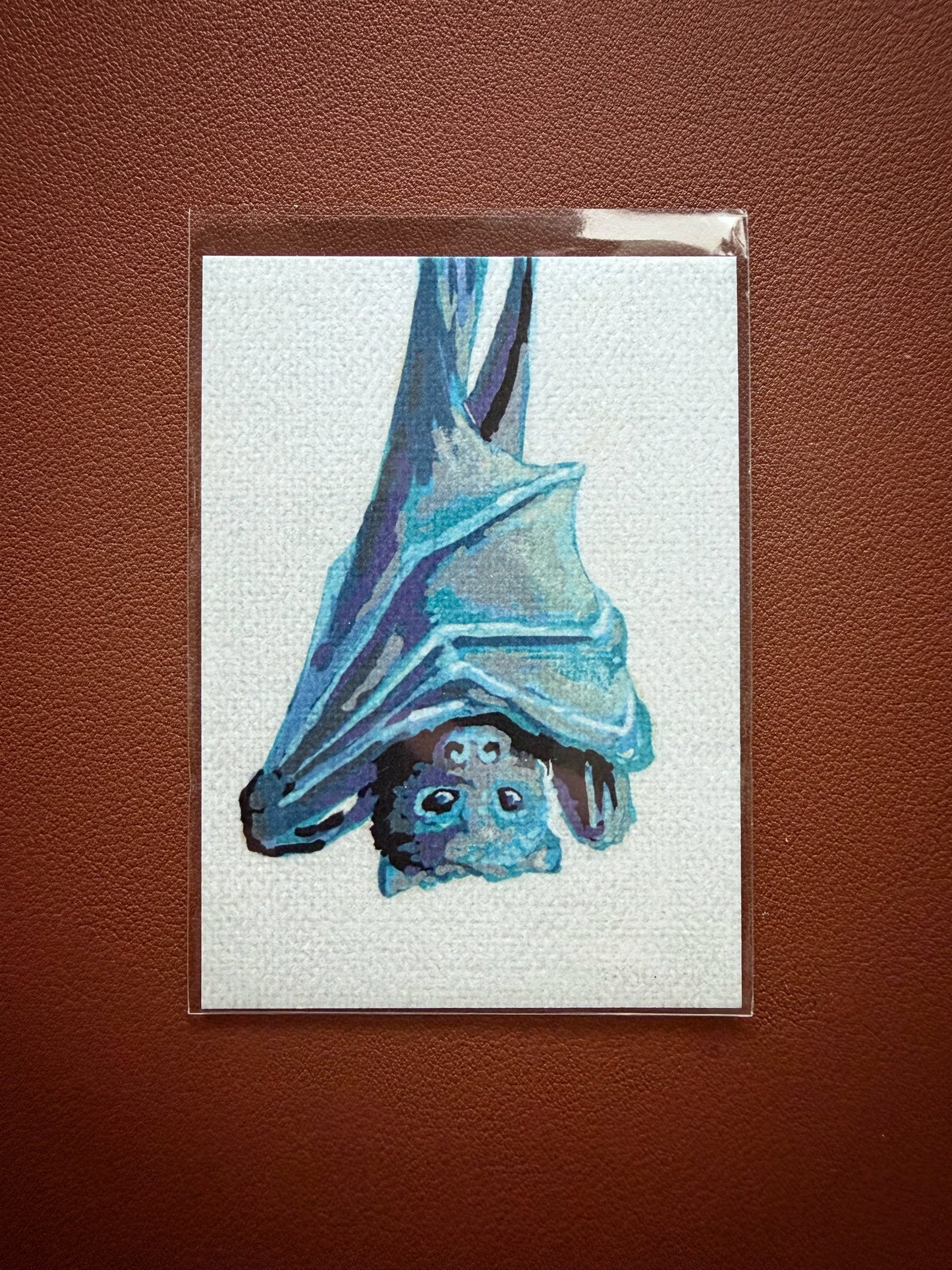 Blue Bat Limited Edition ACEO Mini Art Print