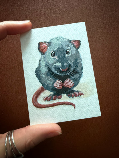 Widdle Mouse Limited Edition ACEO Mini Art Print