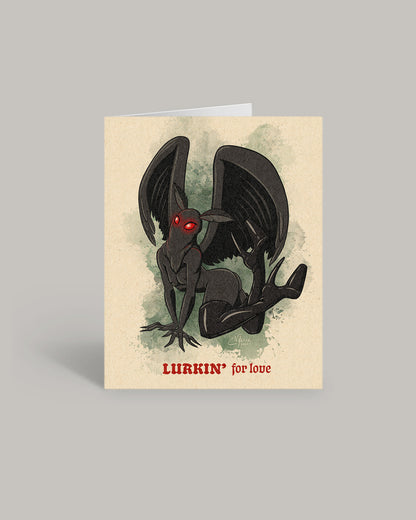 MothThem Lurkin' For Love Greeting Card