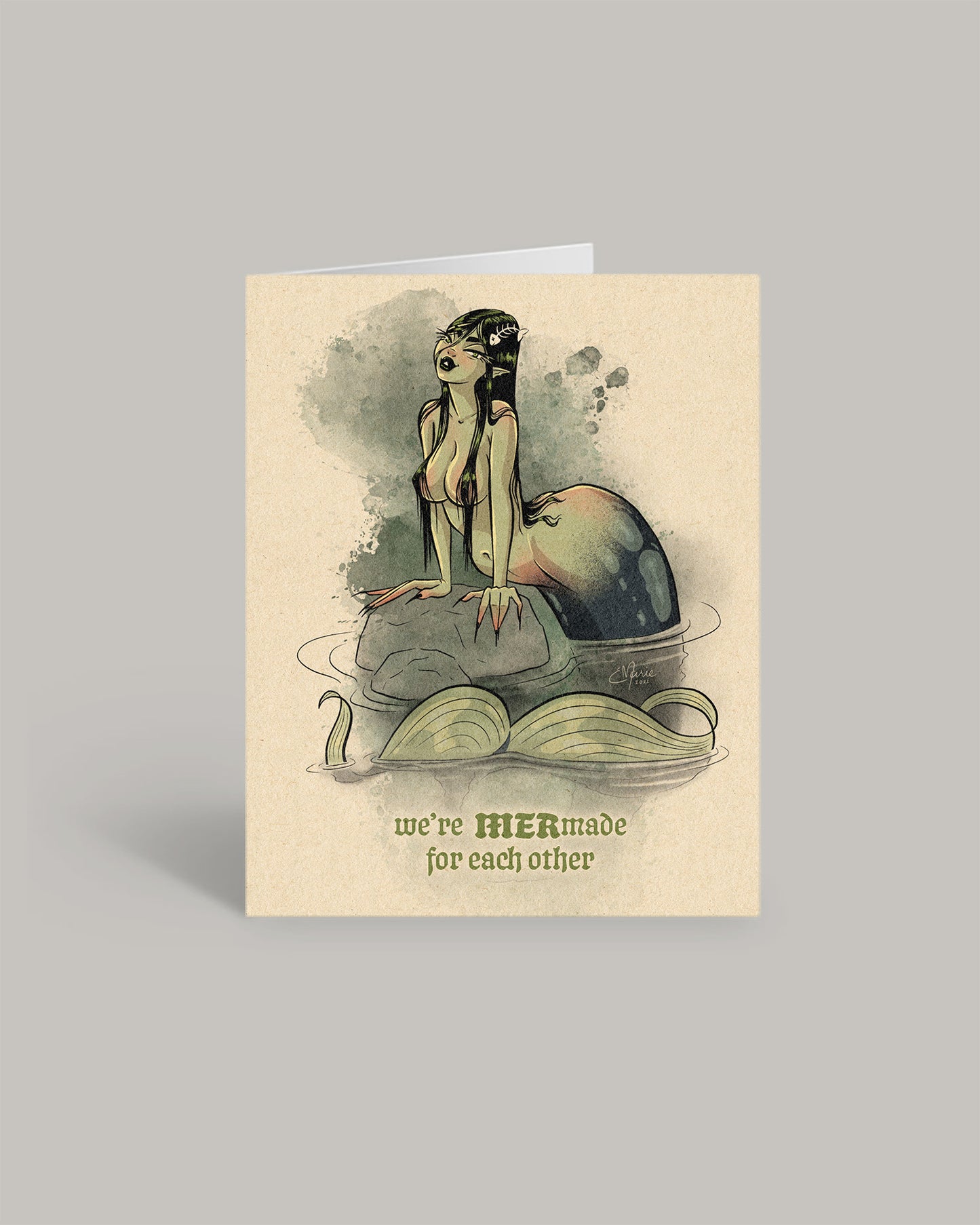 Rusalka Mer-made For Each Other Greeting Card