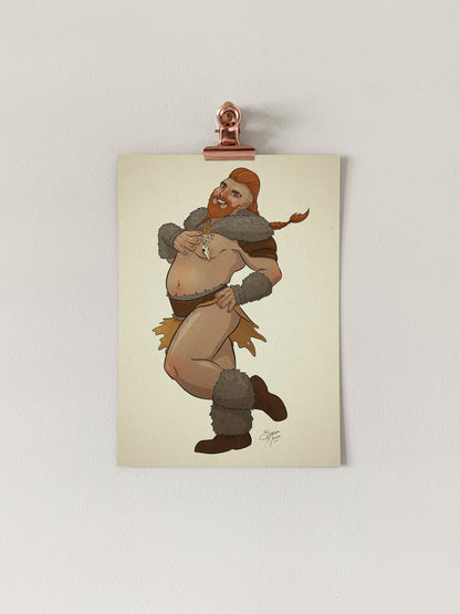 Barbarian Pin-Up Art Print
