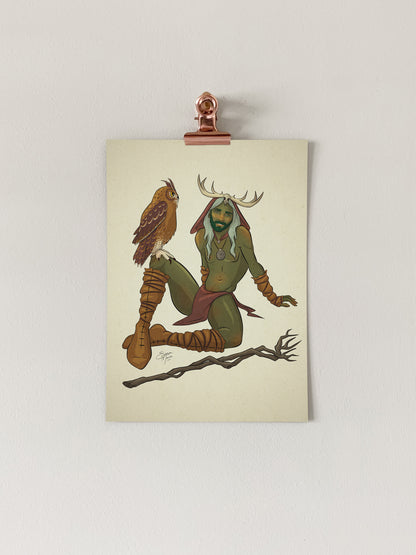 Druid Pin-Up Art Print