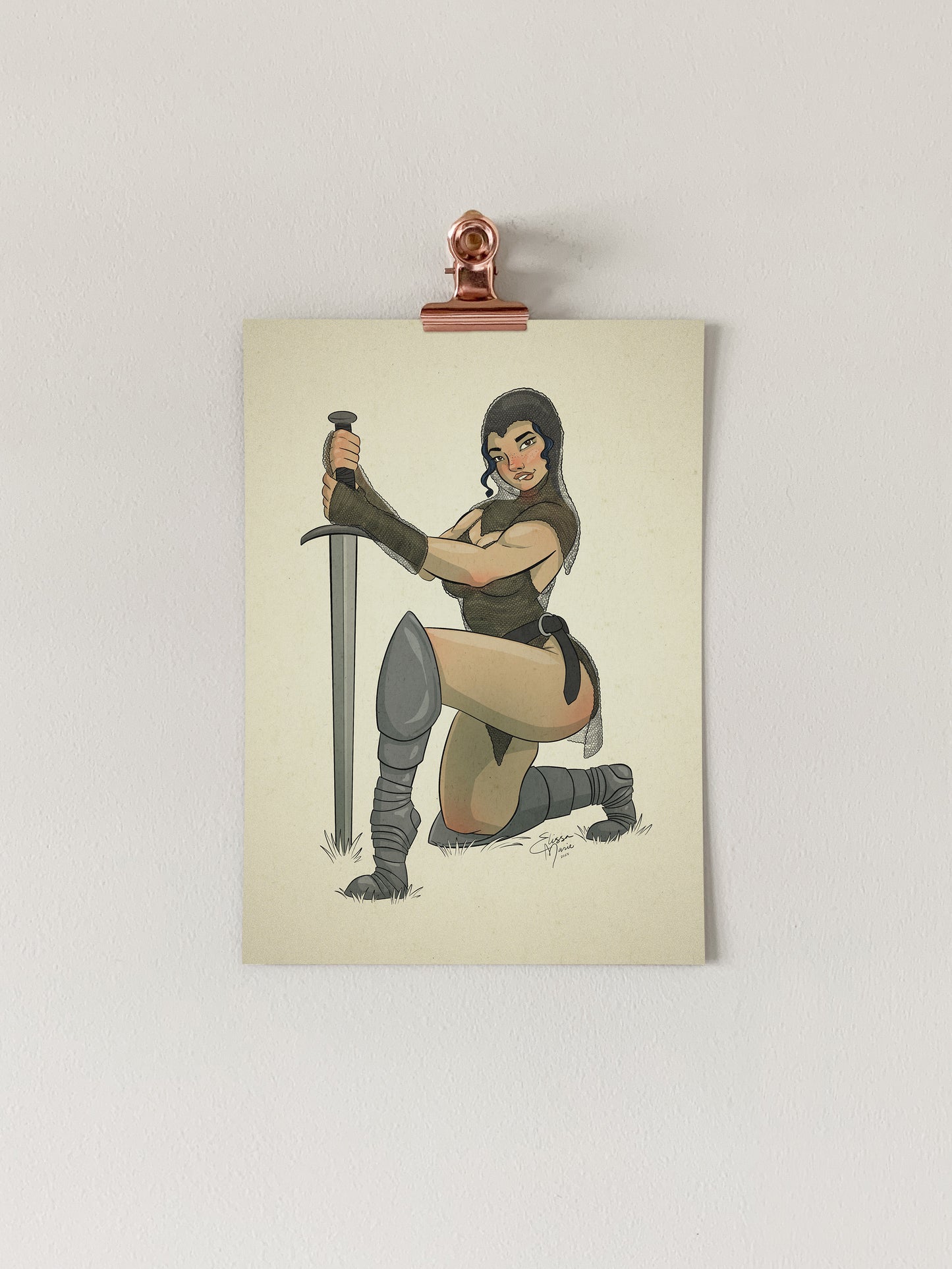 Knight Pin-Up Art Print