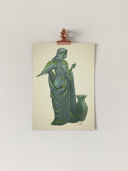 Living Statue Pin-Up Art Print