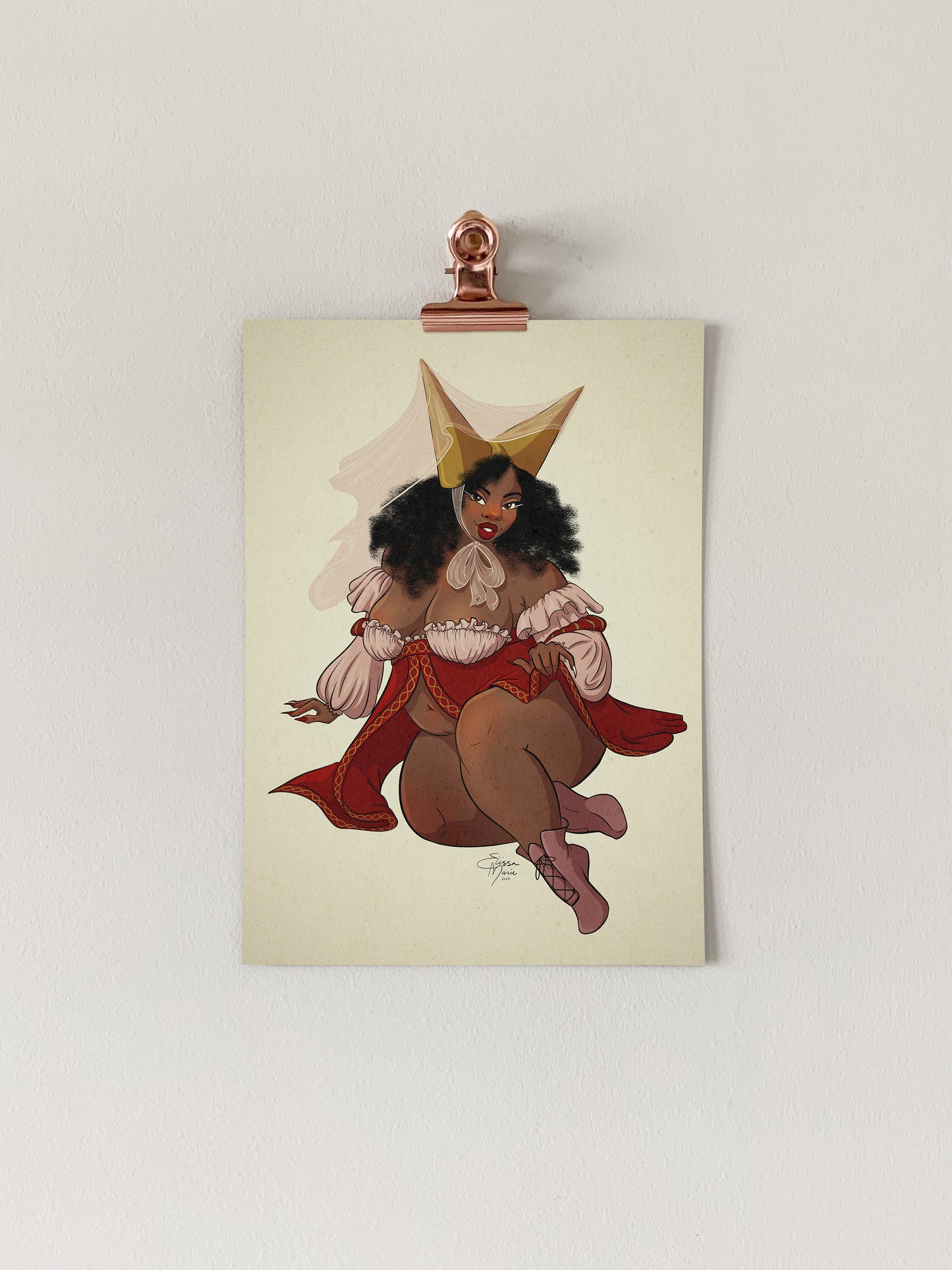 Medieval Princess Pin-Up Art Print