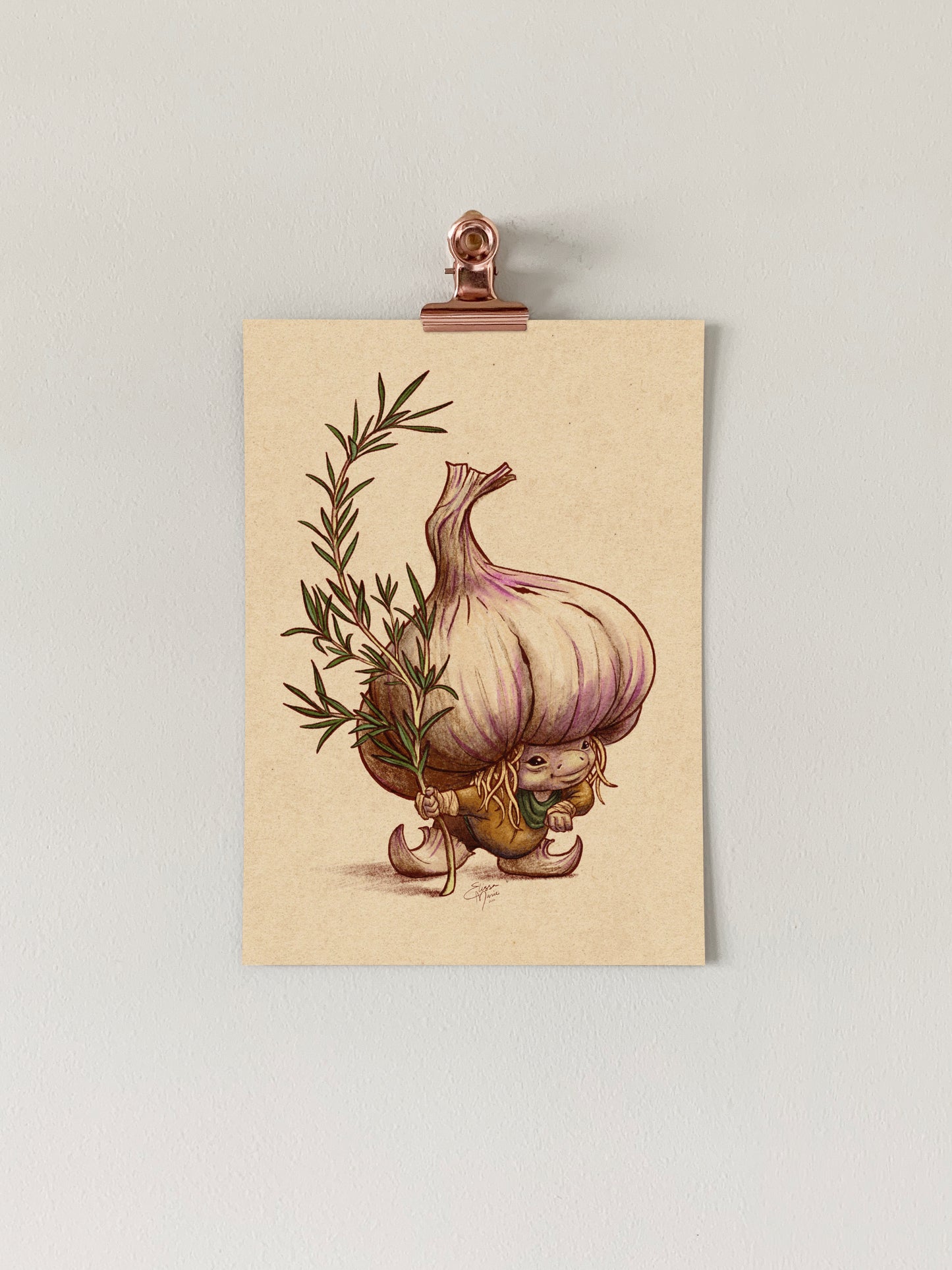 Sprig Garlic Podling Art Print
