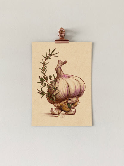 Sprig Garlic Podling Art Print