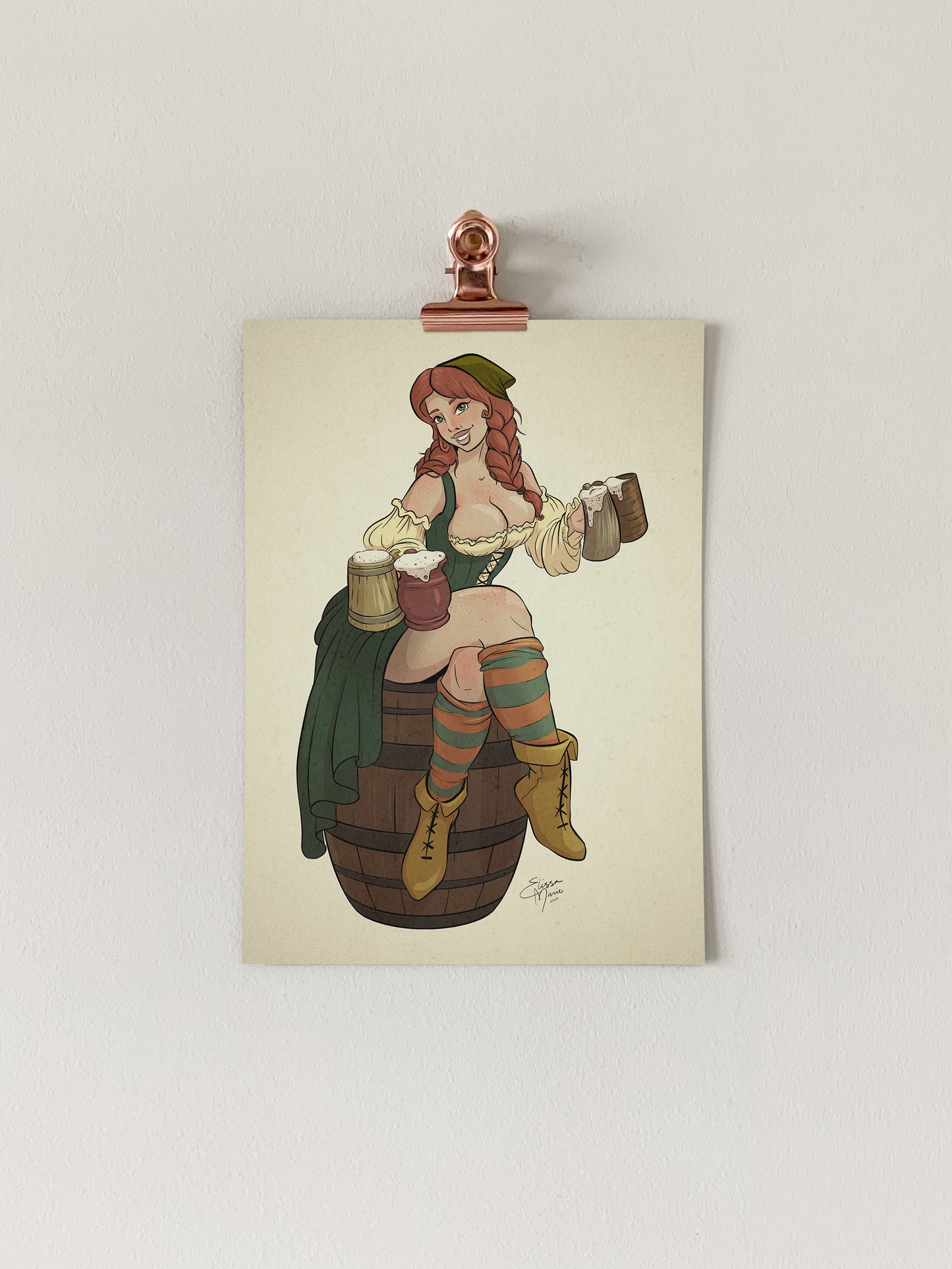 Tavern Wench Pin-Up Art Print