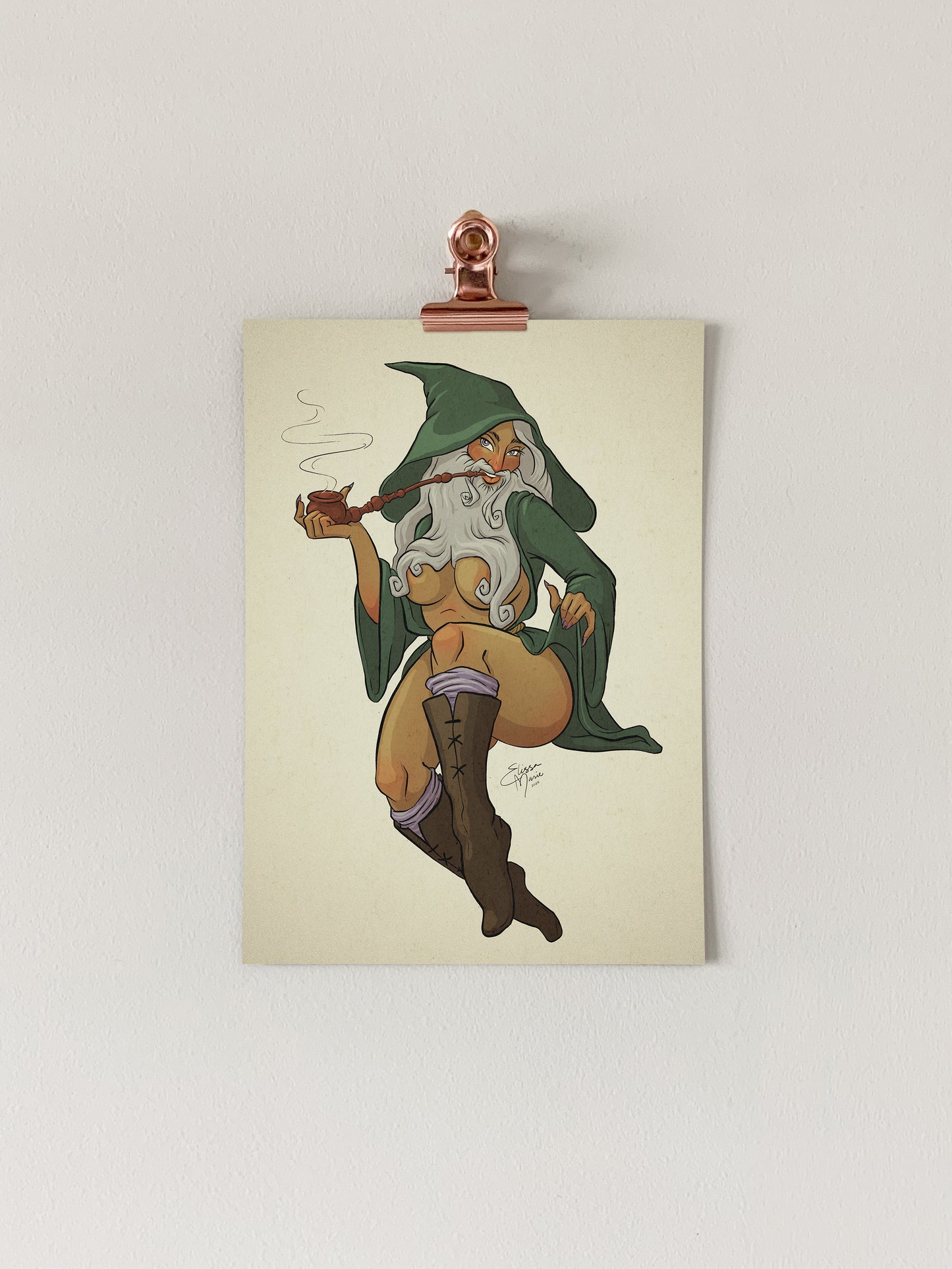 Wizard Pin-Up Art Print