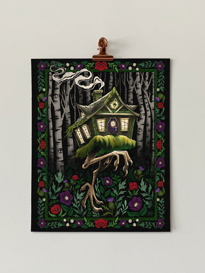 Baba Yaga Hut Art Print