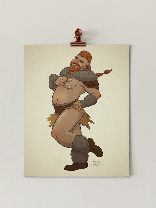 Barbarian Pin-Up Art Print