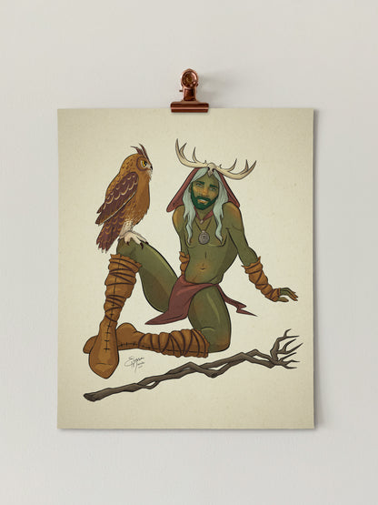 Druid Pin-Up Art Print