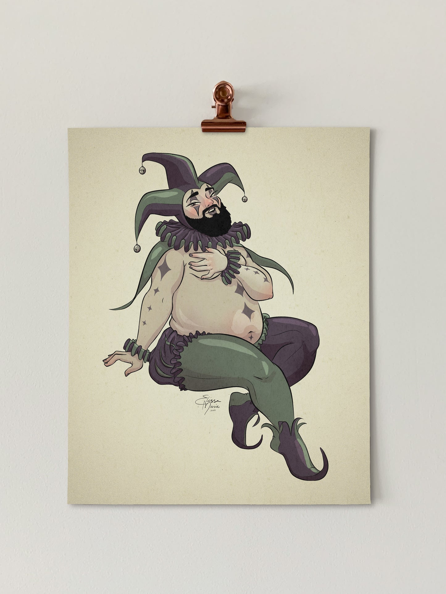 Jester Pin-Up Art Print