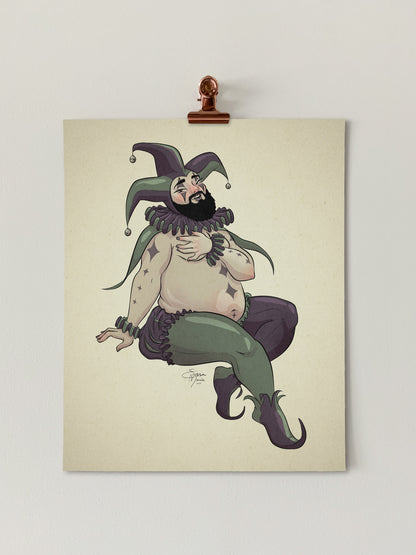 Jester Pin-Up Art Print