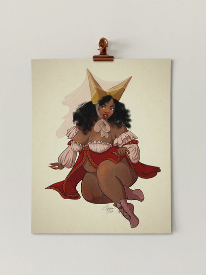 Medieval Princess Pin-Up Art Print