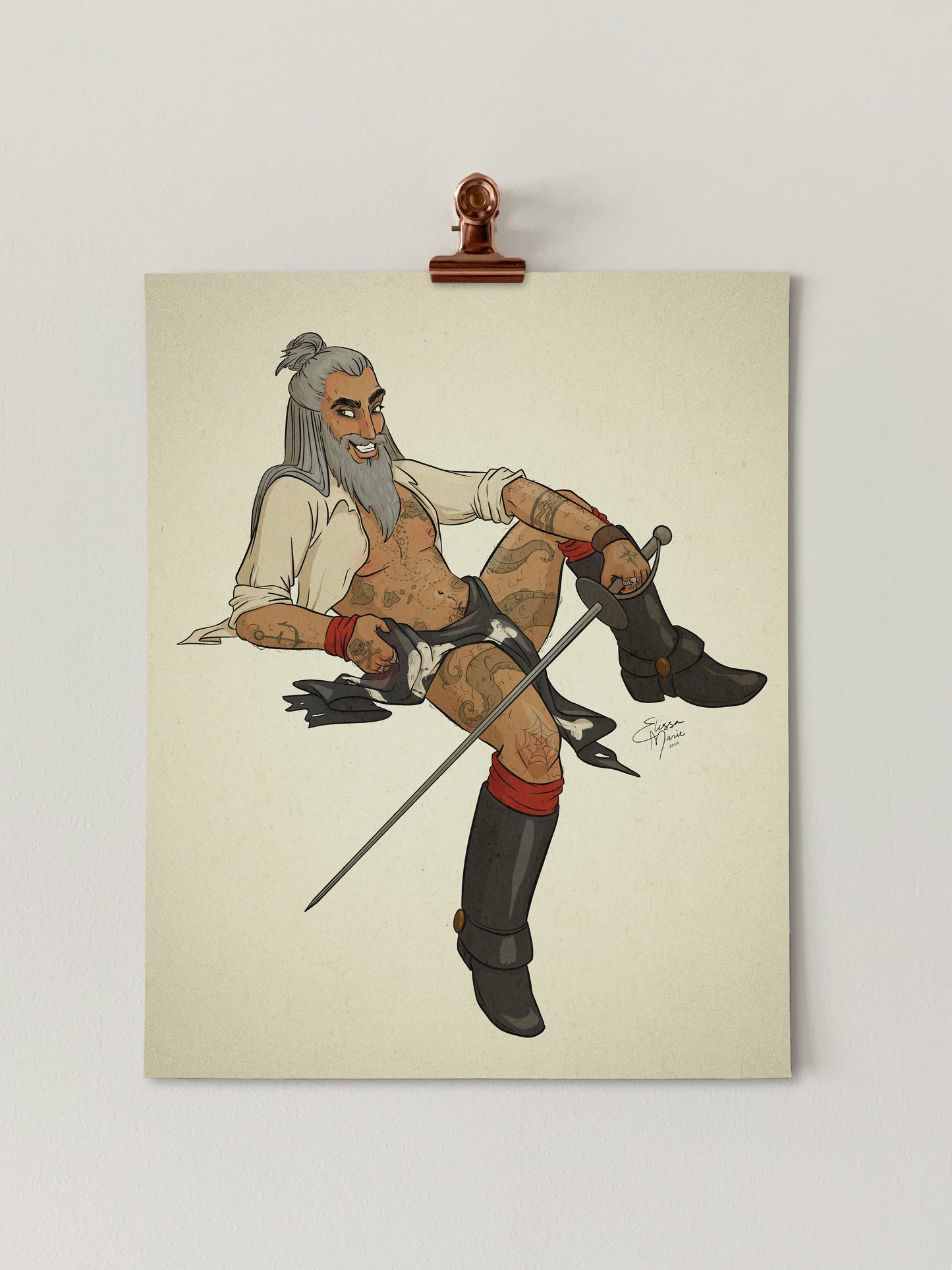Swashbuckler Pin-Up Art Print