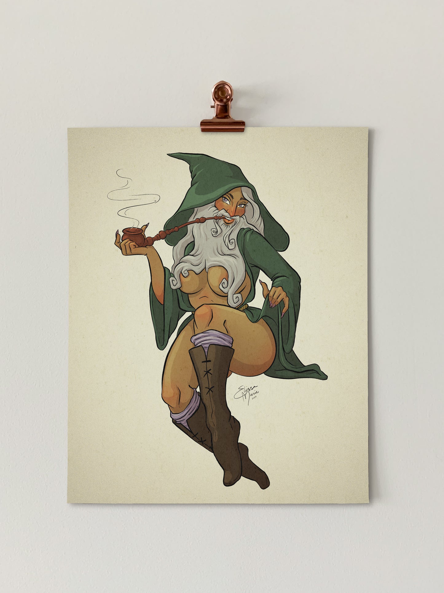 Wizard Pin-Up Art Print