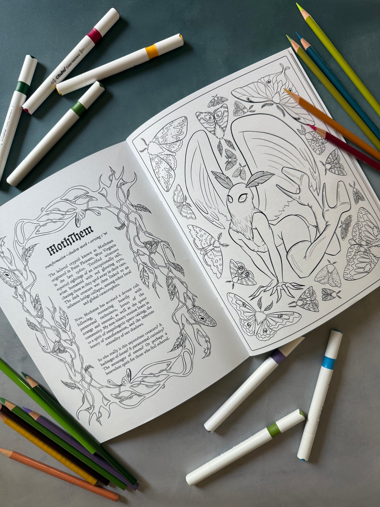 *PRE-ORDER* Wicked Woods Adult Coloring Book: Cryptid, Fungi, & Folkloric Pin-Ups
