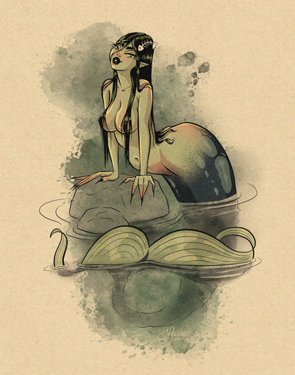 Rusalka Pinup Art Print