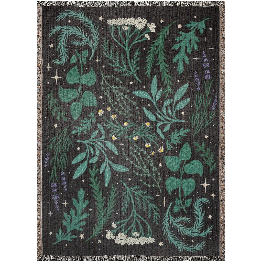 Herbaceous Woven Throw Blanket
