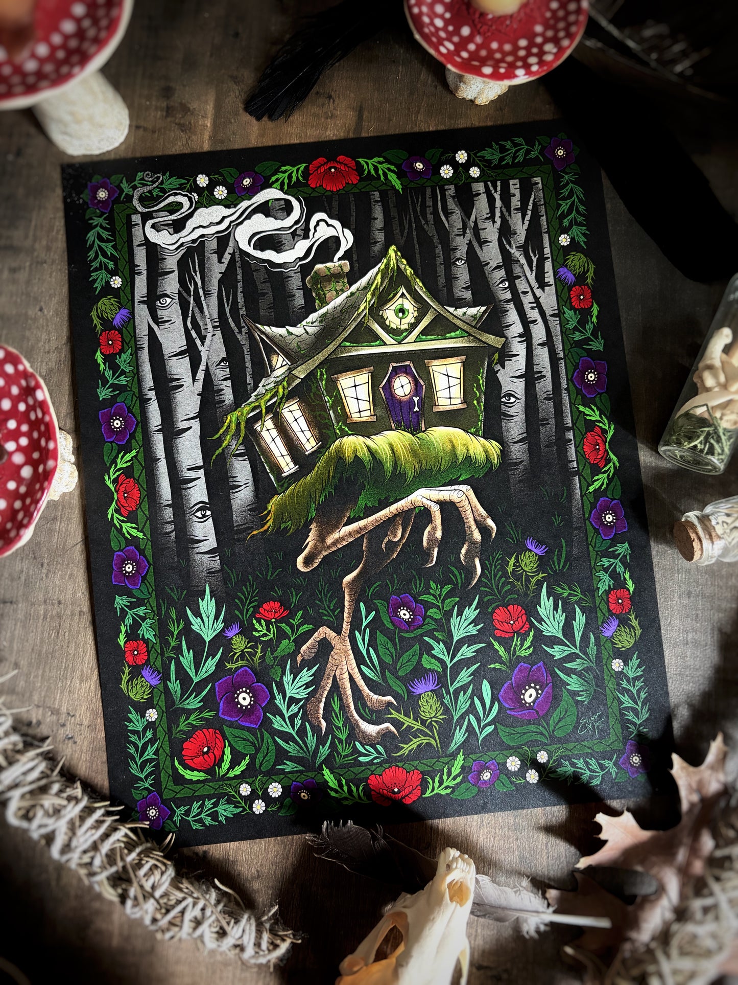 Baba Yaga Hut Art Print